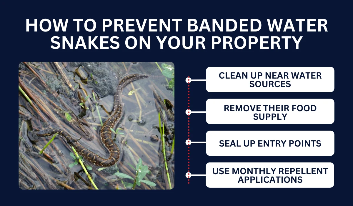 How To Prevent Banded Water Snakes On Your Property