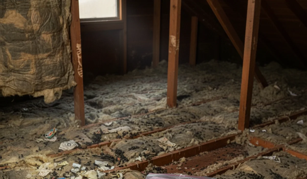 pest droppings attic