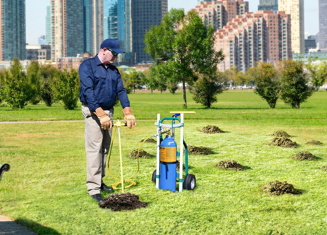 outdoor rodent management CO2 treatment